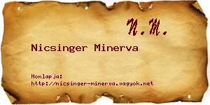 Nicsinger Minerva névjegykártya