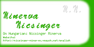 minerva nicsinger business card